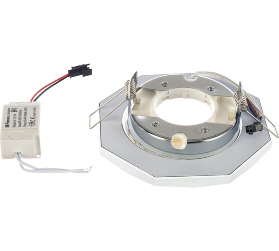Встраиваемый светильник для натяжных потолков с белой LED подсветкой Feron CD5021 GX53, белый матовый, 32660