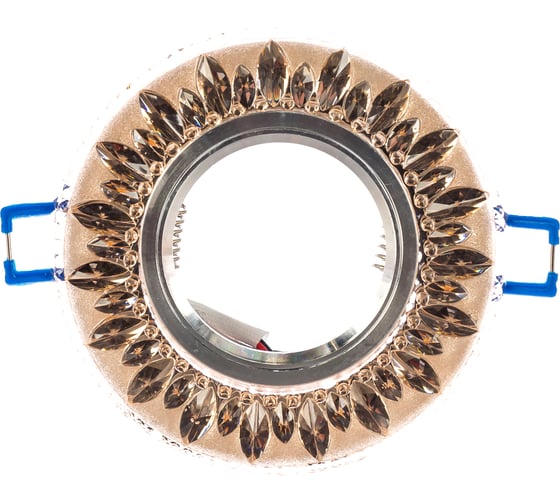 Потолочный светильник FERON с подсветкой 15LED 2835 4000, MR16 50W G5.3 коричневый хром CD903 28976 1