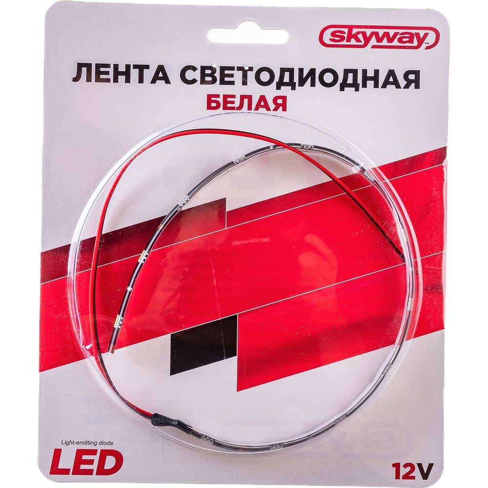 Светодиодная лента skyway 30см, 15 smd диодов, белая s03201002