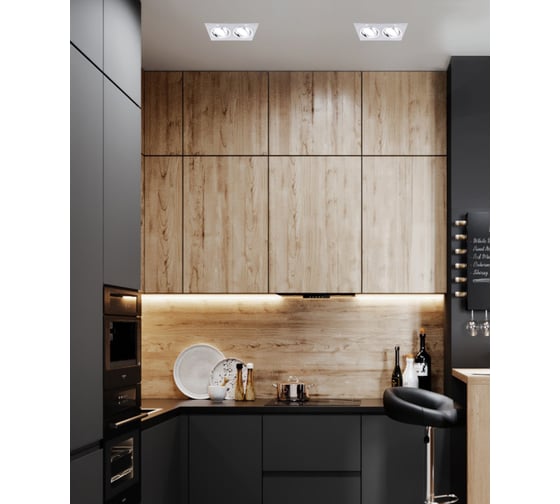 Встраиваемый потолочный светильник FERON MR16 G5.3, 2x50W, хром DL2802 32642