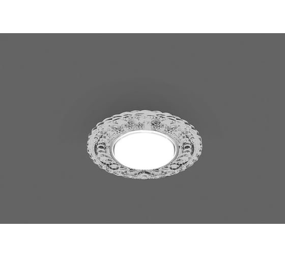 Встраиваемый светильник для натяжных потолков с белой LED подсветкой Feron CD4024 GX53 прозрачный, 29538