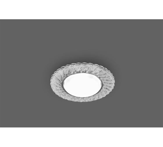 Встраиваемый светильник для натяжных потолков с белой LED подсветкой Feron CD4021 GX53 прозрачный, 29474