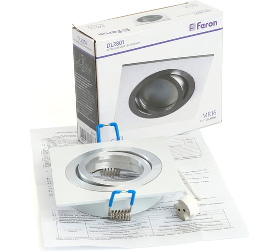 Встраиваемый потолочный светильник FERON MR16 G5.3, белый DL2801 32637