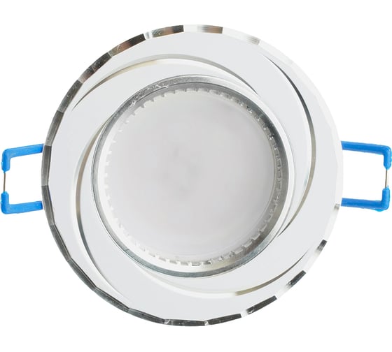 Потолочный светильник FERON с подсветкой 15LED 4000K MR16 50W G5.3 прозрачный хром CD938 29471