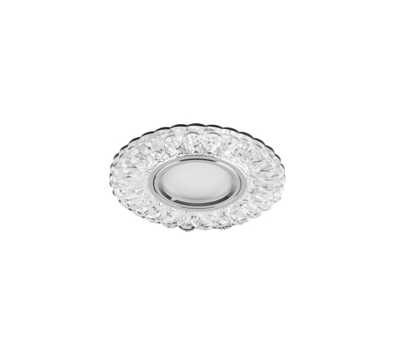 Потолочный светильник FERON с подсветкой 15LED 4000K MR16 50W G5.3 прозрачный хром CD938 29471