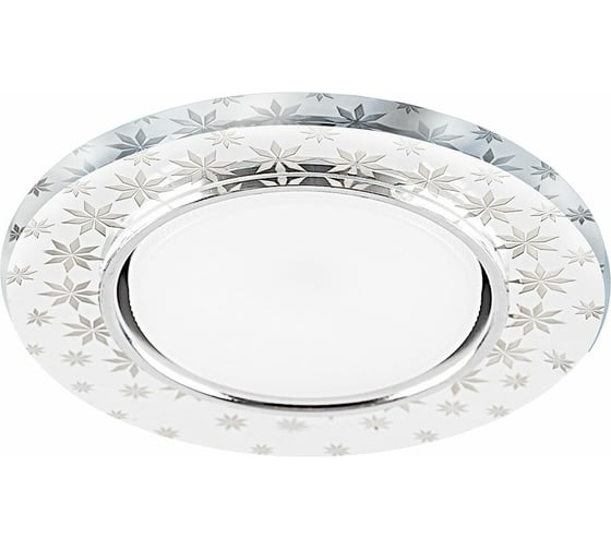 Встраиваемый светильник для натяжных потолков с белой LED подсветкой Feron CD4030 GX53, прозрачный, 32653