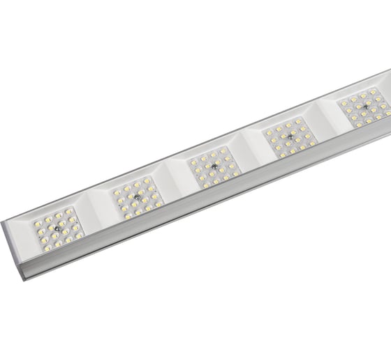 Светодиодный накладной светильник Uniel Ulo-el120b-100w/6500k/k silver linkable соединяемый. дневной свет (6500k). корпус серебристый. угол 60 градусов. тм UL-00010694
