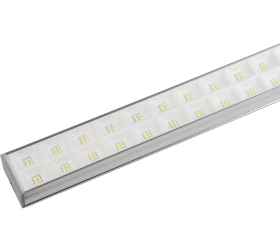 Светодиодный накладной светильник Uniel Ulo-fl120c-100w/4000k/k silver linkable соединяемый. белый свет (4000k). корпус серебристый. угол 120 градусов. тм UL-00010829
