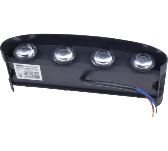 Светодиодный уличный накладной светильник Uniel Ulu-p20b-8w/4000k ip65 black архитектурный белый свет (4000k). корпус черный. tm UL-00010514