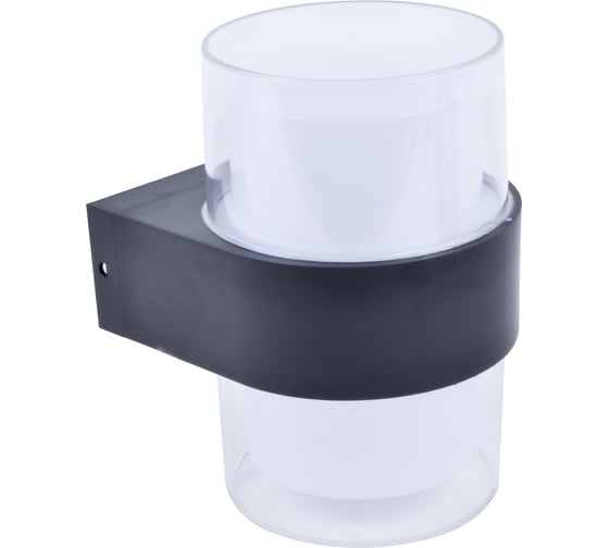Светодиодный уличный накладной светильник Uniel Ulu-p22b-2x5w/4000k ip65 black архитектурный белый свет (4000k). корпус черный. tm UL-00010516