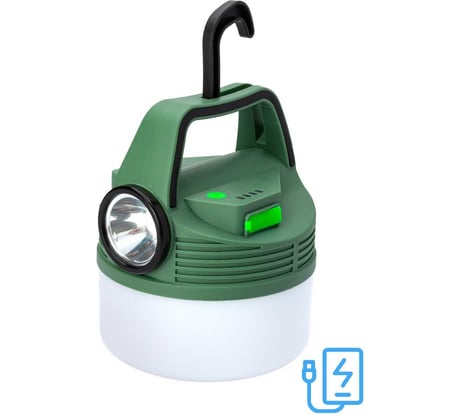 Кемпинговый аккумуляторный фонарь КОСМОС 16Вт+3Вт/Li-ion18650 2400mAh/индикатор/USBшнур KOC616Lit