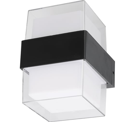 Светодиодный накладной уличный светильник Uniel Ulu-p26b-2x5w/4000k ip65 black архитектурный белый свет (4000k). корпус черный. tm UL-00010518 1