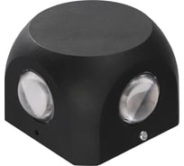Светодиодный накладной уличный светильник Uniel Ulu-p30d-4w/4000k ip65 black архитектурный белый свет (4000k). корпус черный. tm UL-00010521