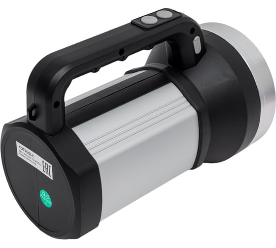 Аккумуляторный фонарь прожектор КОСМОС 10ВтLED/Li-ion18650 9600mAh/алюминий, ABSпластик/шнур-адаптер от 220В KOC900Lit
