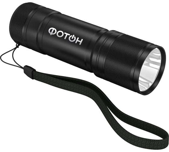 Светодиодный фонарь ФОТОН MS-1000 1W, 3хLR03 в комплекте, черный 23438