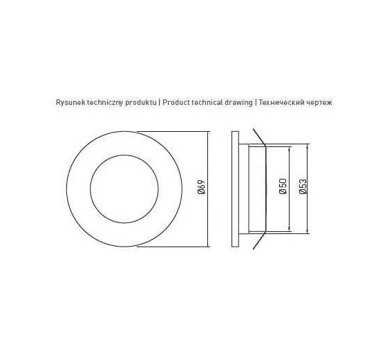 Комплект из 3-х точечных встраиваемых светодиодных светильников GTV Barri PLUS 3х1,5W, 220V, холодный свет LD-OBP27ZB-53