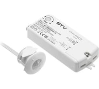 Бесконтактный выключатель GTV PIR 230V, максимально 250 Вт, кабель 2 м, белый AE-WBEZDPIR-10