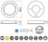 Точечный накладной/встраиваемый светодиодный светильник GTV Vasco 12V, 1.7W 24 диода, алюминий, холодный LD-VA24ZB-53 2