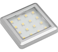 Точечный накладной светодиодный светильник GTV Estella, квадрат, 12V, 1, 2W, 16 диодов, теплый свет, алюминий LD-ES21CB-53N