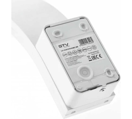 Светодиодный фасадный светильник GTV PARIS, 10 Вт, 900 Лм, 4000K, IP54, белый LD-PAR10W40BC-00