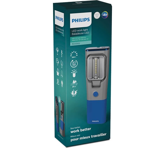 Фонарь PHILIPS P- BLACK/BLUE 8LED 6000К LPL34UVX1