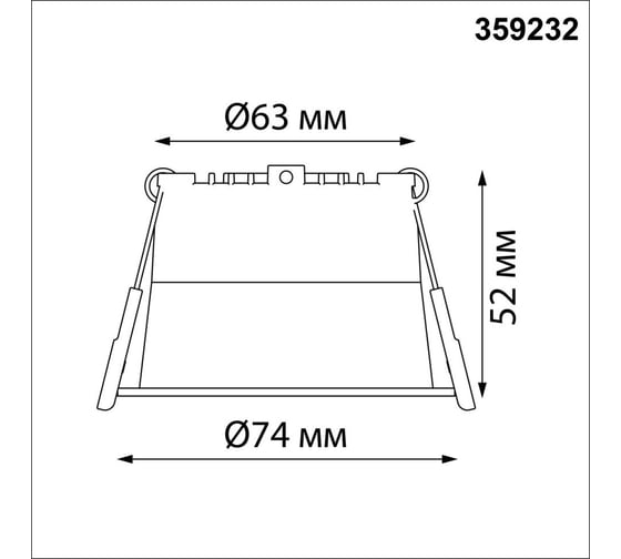 Встраиваемый светодиодный светильник Novotech TRAN LED 6W 359232