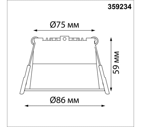 Встраиваемый светодиодный светильник Novotech TRAN LED 9W 359234