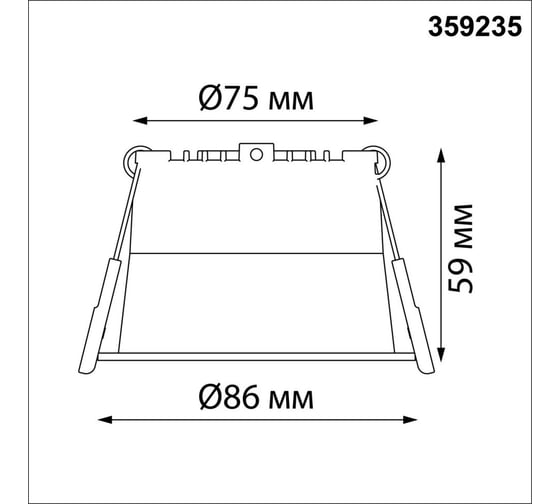 Встраиваемый светодиодный светильник Novotech TRAN LED 9W 359235