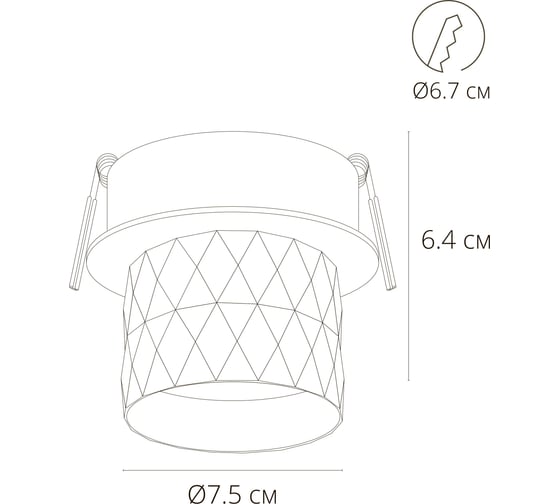 Точечный встраиваемый светильник ARTE LAMP fang A5562PL-1BK
