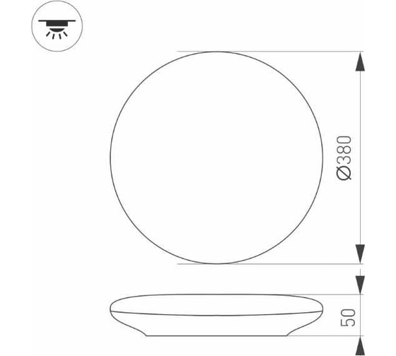 Светильник Arlight CL-FRISBEE-MOTION-R380-25W Day4000 1 шт. 030108
