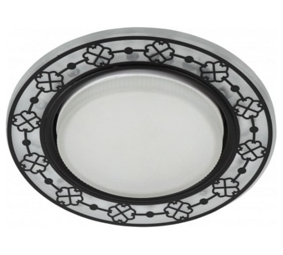 Встраиваемый светильник ЭРА под GX53 со светодиодной подсветкой DK LD28 WH/BK/1 белый/черный Б0048932 1