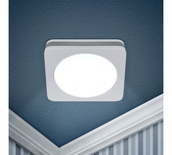 Светодиодный квадратный светильник ЭРА KL LED 135 WH/1 5W 4000K, белый Б0048931