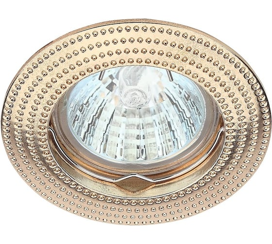 Поворотный литой светильник ЭРА KL23 А G/CH контур с рисунком MR16, 12V/220V, 50W золото/хром C0043714