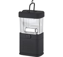 Кемпинговый светодиодный фонарь на батарейках со складной ручкой ЭРА KB504 походный светильник черный Б0036604