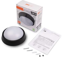 Светильник Jazzway пылевлагозащищенный PBH - PC- RA 12W 4000K BLACK IP65 5048393