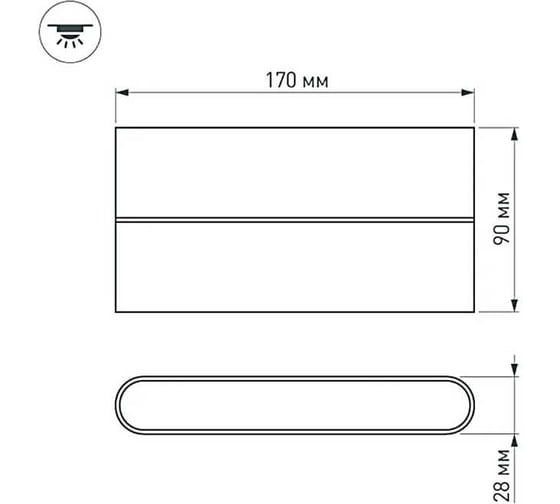 Светильник Arlight SP-WALL-FLAT-S170x90-2x6W Day4000 1 шт. 032413