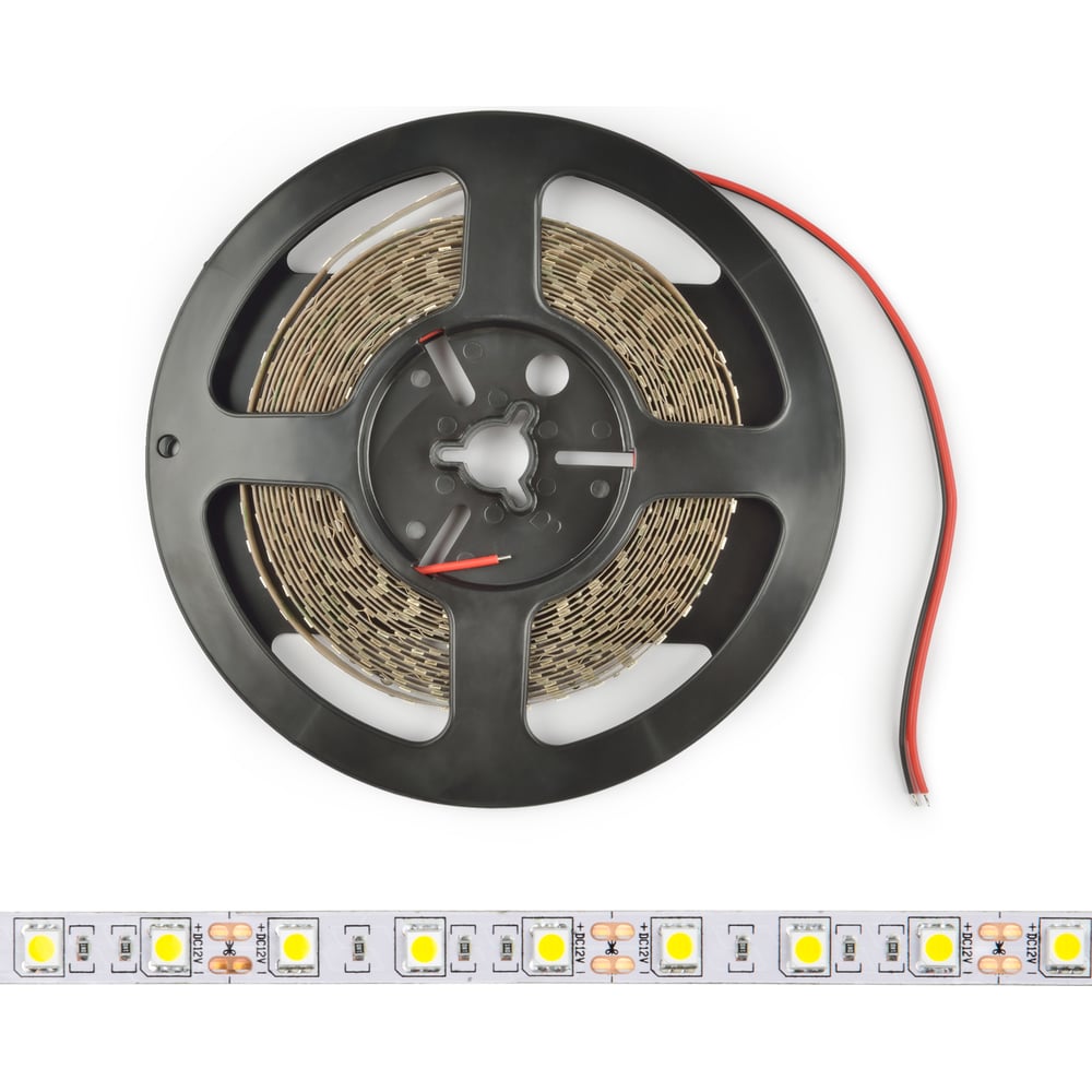 Светодиодная лента Uniel ULS-M25-5050-60LED/m-10mm-IP20-DC12V-14,4W/m-5M-RGB PROFI