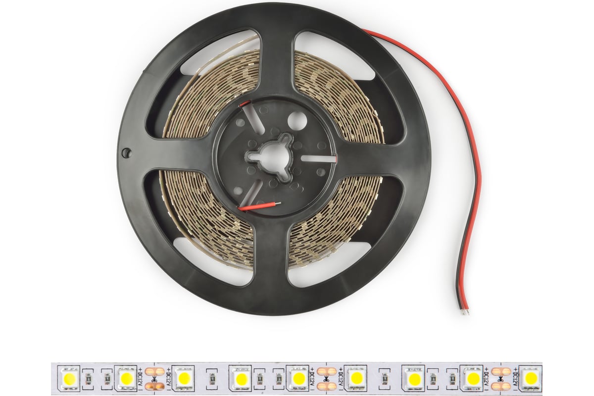 Светодиодная лента Uniel ULS-M25-5050-60LED/m-10mm-IP20-DC12V-14,4W/m-5M-RGB PROFI