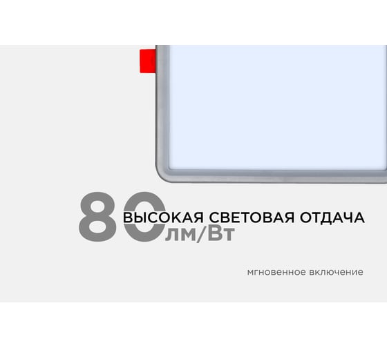 Встраиваемая светодиодная панель OGM с регулировкой, 15вт, 1200лм, 6500к, 175x175x24мм, квадрат / LP-21