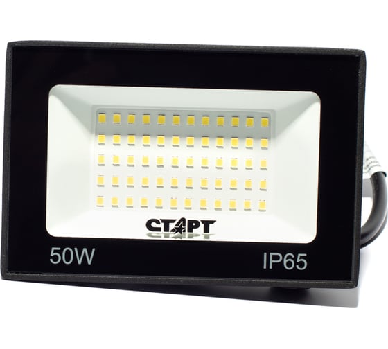 Универсальный светодиодный прожектор СТАРТ led fl 50w65 холодный белый 19376
