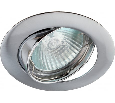 Светильник ЭРА KL1A CH литой простой пов. MR16,12V/220V, 50W хром C0043656