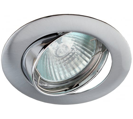 Светильник ЭРА KL1A CH литой простой пов. MR16,12V/220V, 50W хром C0043656