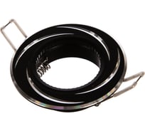 Алюминиевый светильник ЭРА KL34 AL/BK MR16,12V/220V, 50W черный/хром C0043823