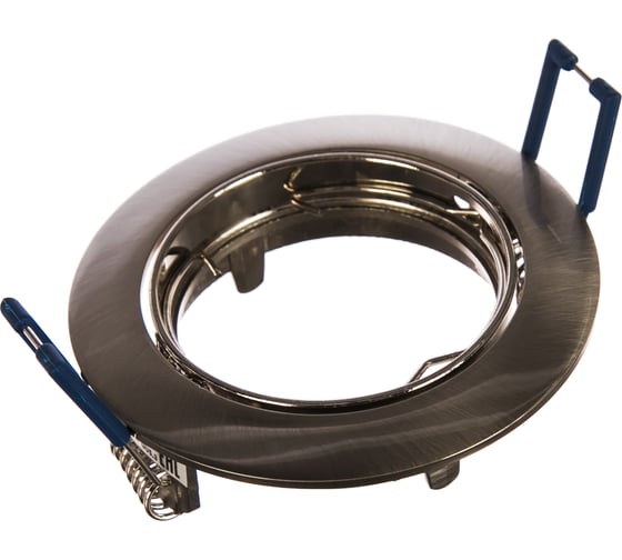 Светильник ЭРА KL1A SN литой простой пов. MR16,12V/220V, 50W сатин никель C0043347 1