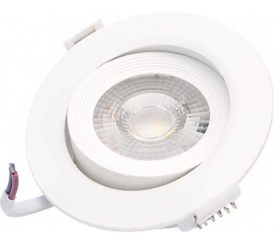 Светодиодный светильник ЭРА KL LED 22A-5 3K WH круглый поворотн. LED SMD 5W 3000K, белый Б0037036