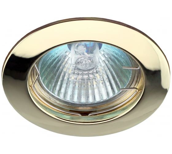 Светильник ЭРА KL1 GD литой простой MR16,12V, 50W золото C0043655