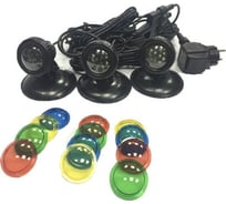 Подводная/надводная подсветка Jebao со светодиодами + 4 цветных фильтра, комплект 3 шт п12В, 3.6Вт GL 1-3 LED