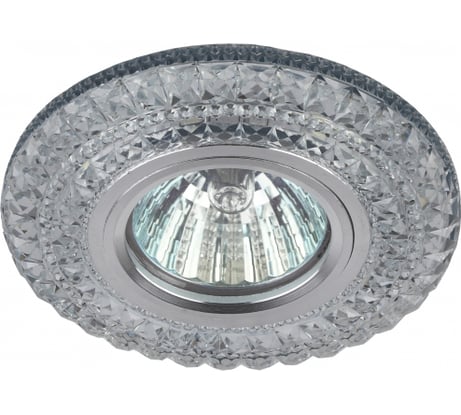 Светильник ЭРА DK LD3 SL/WH декор c белой светодиодной подсветкой, прозрачный Б0019202