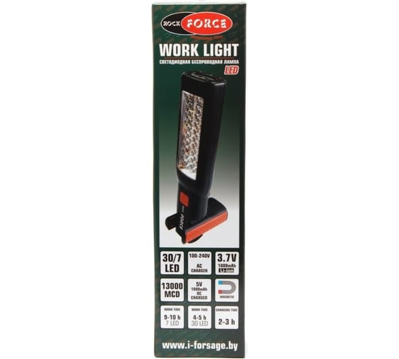 Светодиодный фонарь ROCKFORCE 30 LED 3.7V, 1800mAh, Li-ion RF-08505(8966)