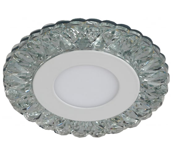 Светодиодный светильник ЭРА DK LED 16 SL/WH круглый прозрачный/белый Б0036497